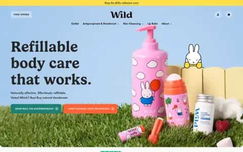 Wild Deodorant — homepage